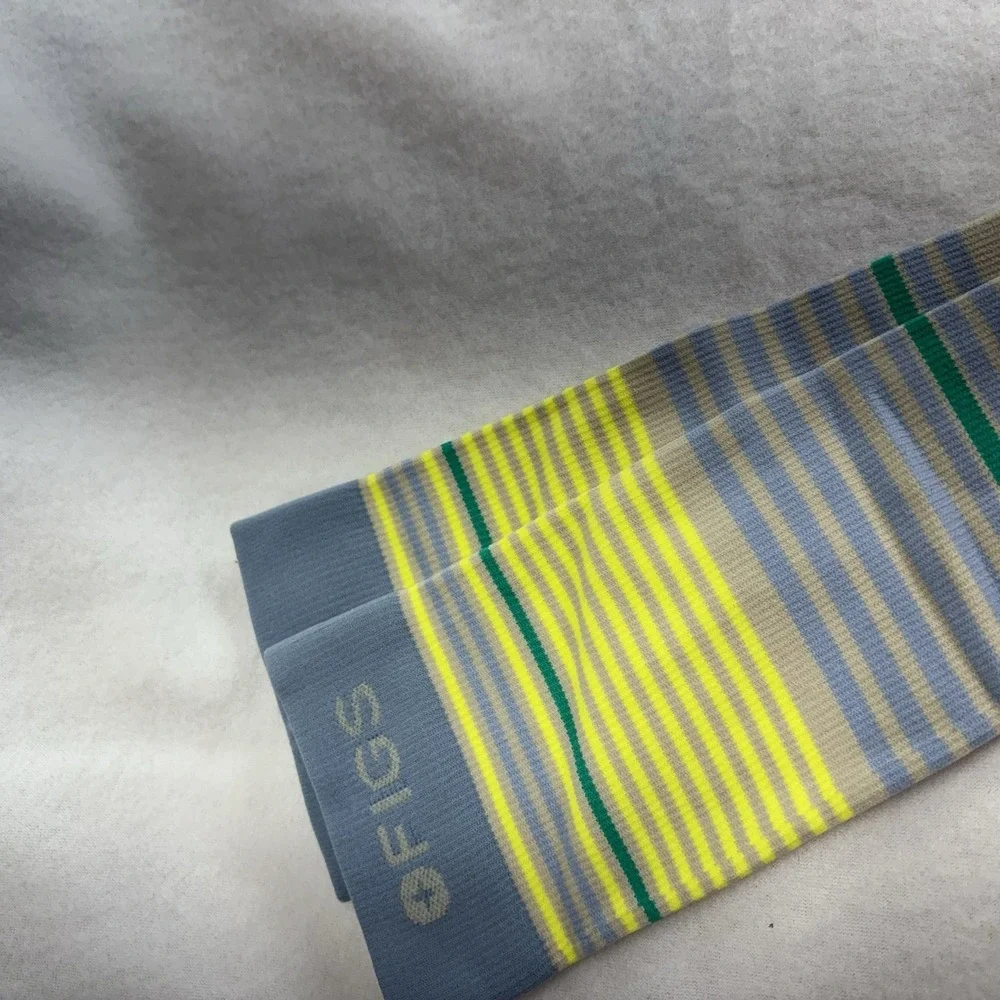 Figs Compression‎ Socks Striped Size Large NWOT